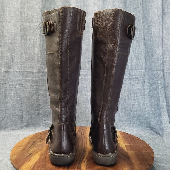CABELAS Pebbled Leather Tall Knee Riding Boot Brown Sz 8.0 (fits more like 7.0) - Picture 7 of 11